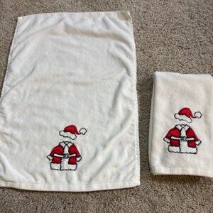 New St. Nicholas Square Set of 2 Santa Suit Hand Towels